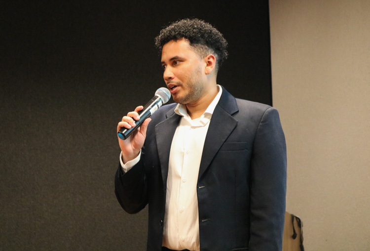 Dr. Lauber Vinícius, presidente da Comissão do Acadêmico de Direito da OAB Ipiranga, abrindo o evento.