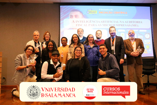 Participantes sorteados durante o evento, contemplados com uma bolsa de estudos 100% virtual oferecida pela Universidad de Salamanca.