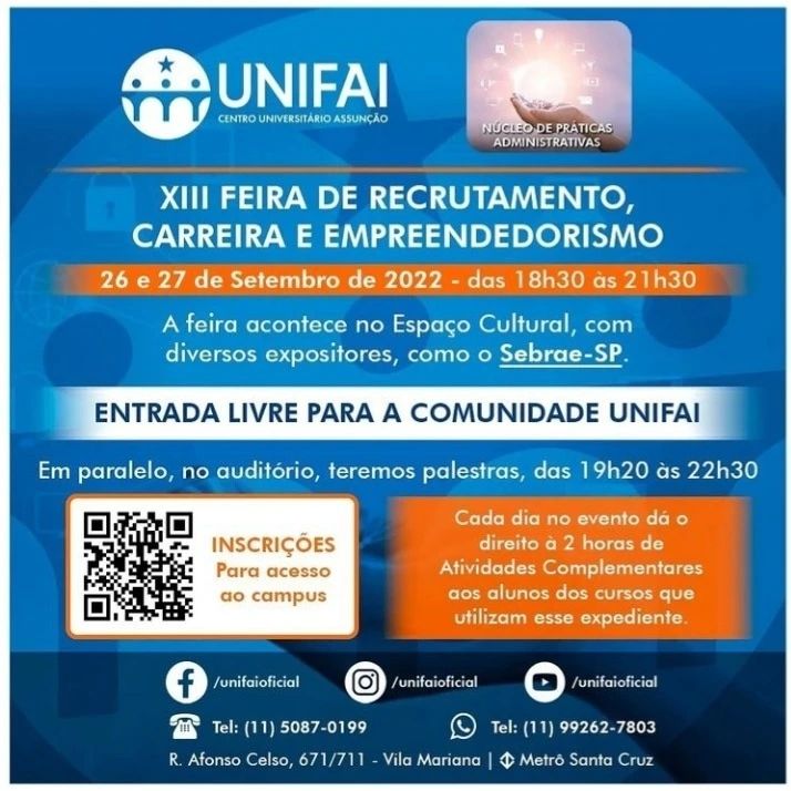 Cartaz da Feira de Recrutamento e Empreendedorismo