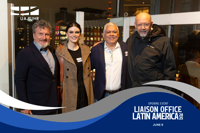 Prof. Christoph Käppler, Prof.ª Dr.ª Karen Ambra, Prof. Dr. Janari Pedroso e Prof. Dr. Draiton de Souza.